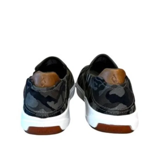 Olukai Lae'ahi Pa'i Mens Slip‎ On Sneakers Size 10.5 Camouflage Green